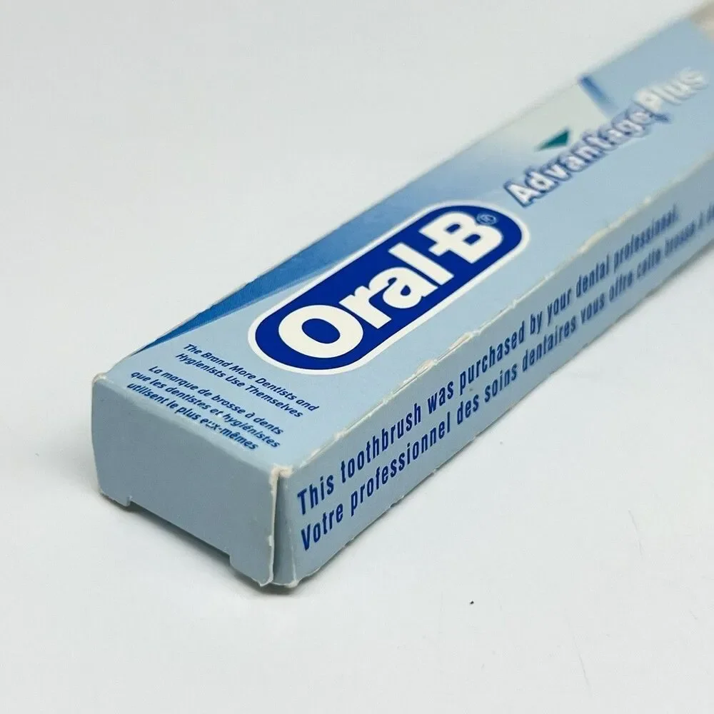 Vintage Oral-B Advantage Plus Toothbrush 35 Soft Power Tip Indicator Blue - NEW